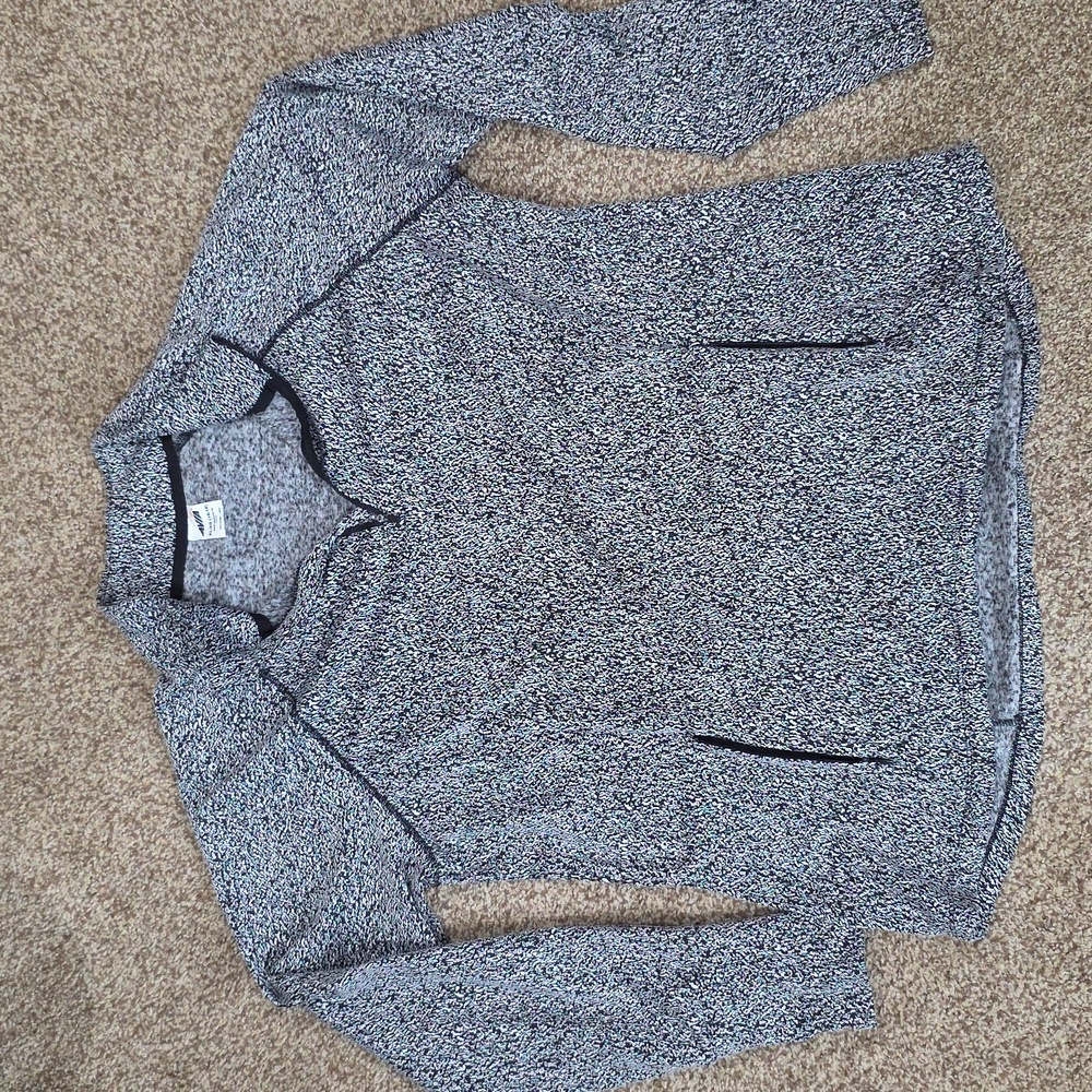 Avia Women's Black and White Quarter-Zip Sweatshirt